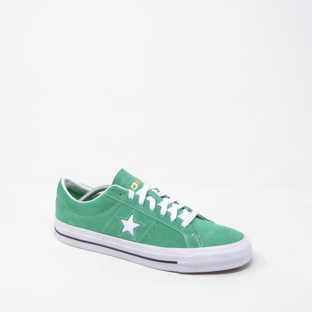 NEW Converse Mens One Star Pro Low Apex Green Suede Skate Shoes Size 11.5